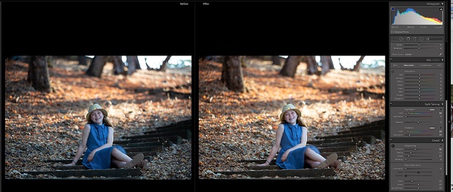 LIghtroom has the tools to help you add warmth to dull images