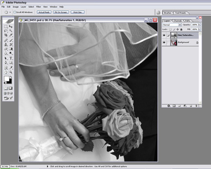 Photoshop: Spot Coloring Black and White Photos